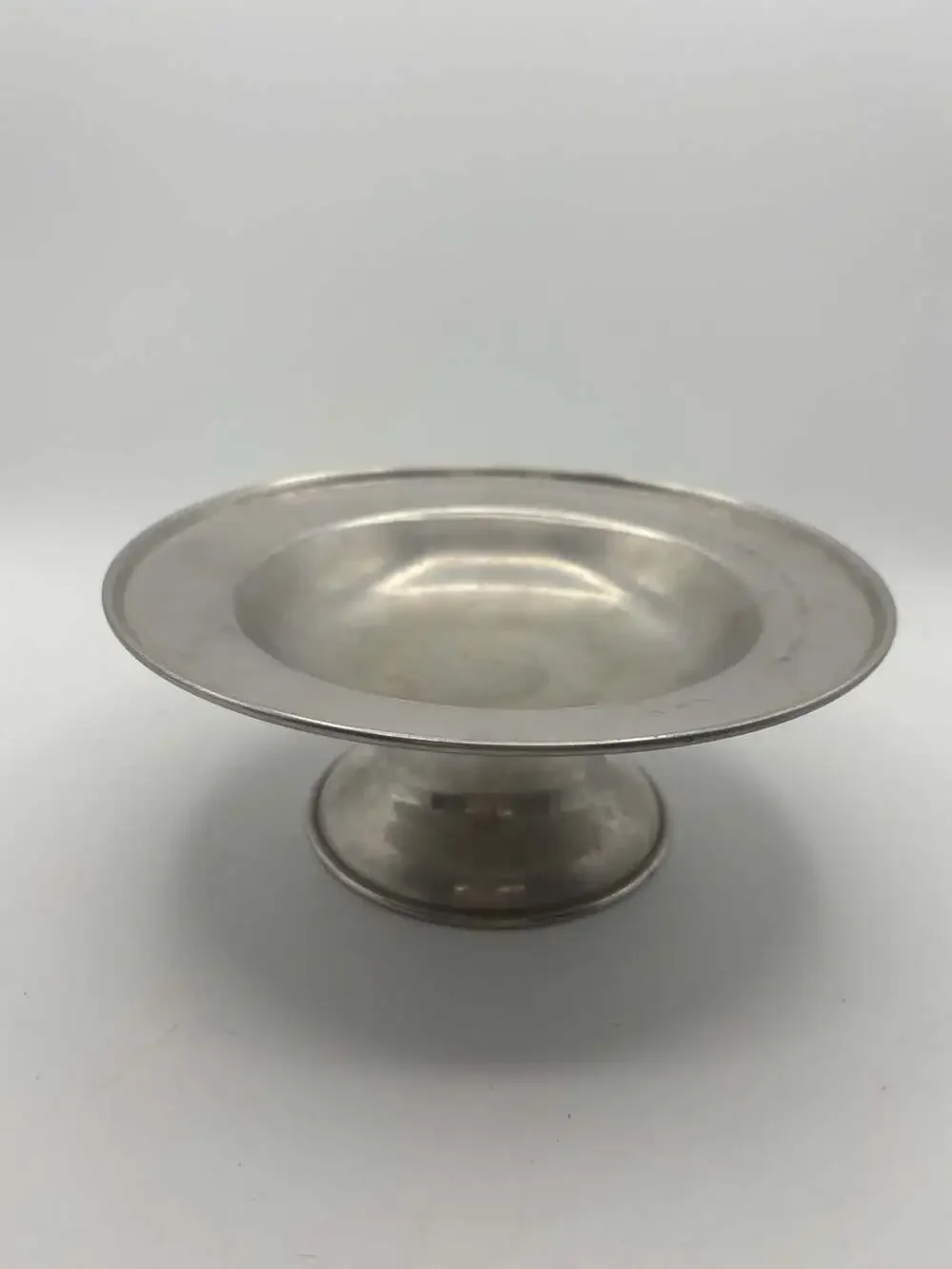 Vintage Pewter Footed Bowl marked I.T.N. 750D